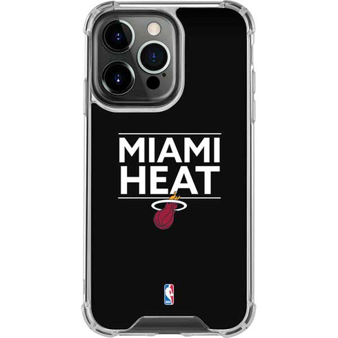NBA Miami Heat Standard - Black iPhone 15 Pro Clear Case